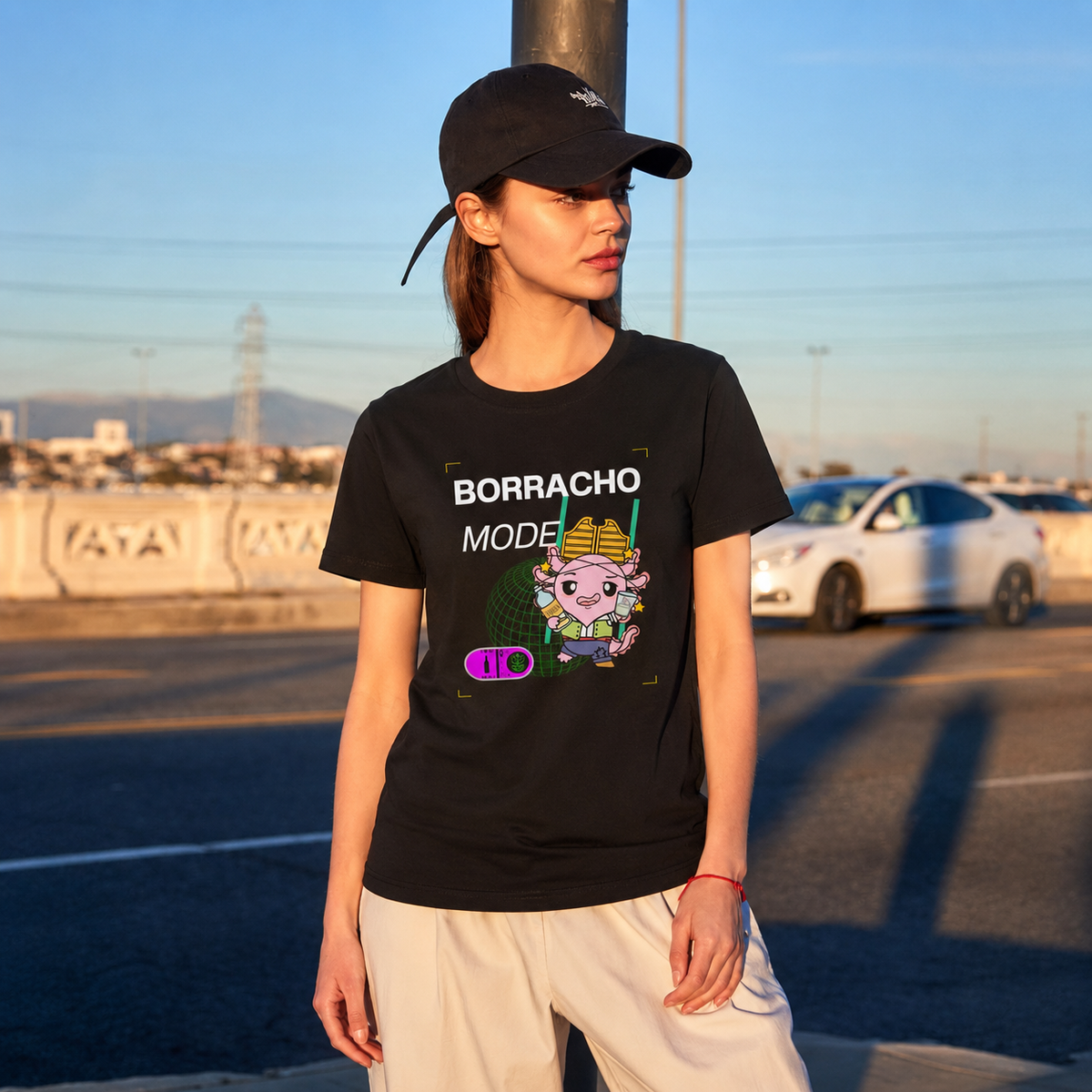 Playera Ajolotito Borracho