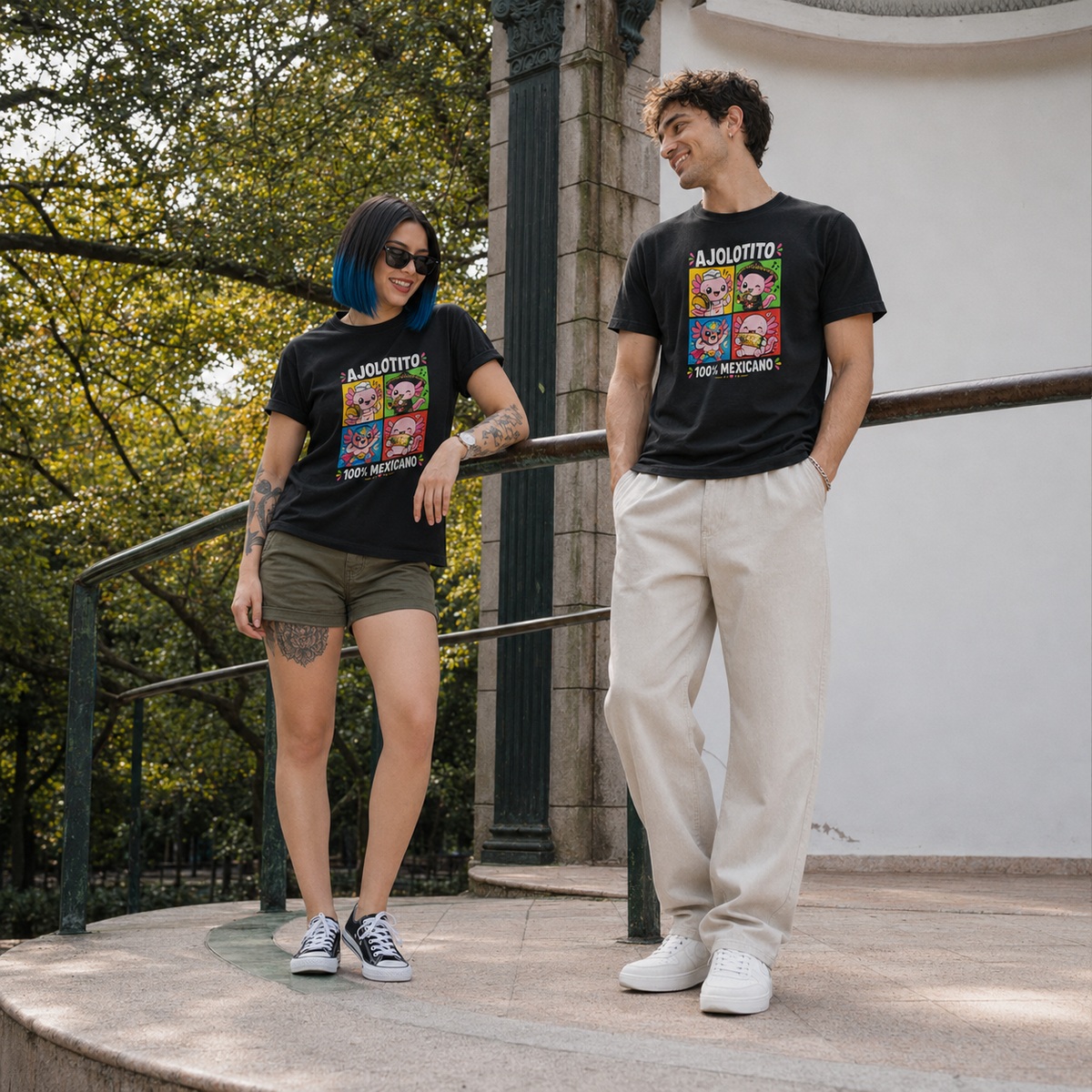 Playera Ajolotito 100 % Mexicano