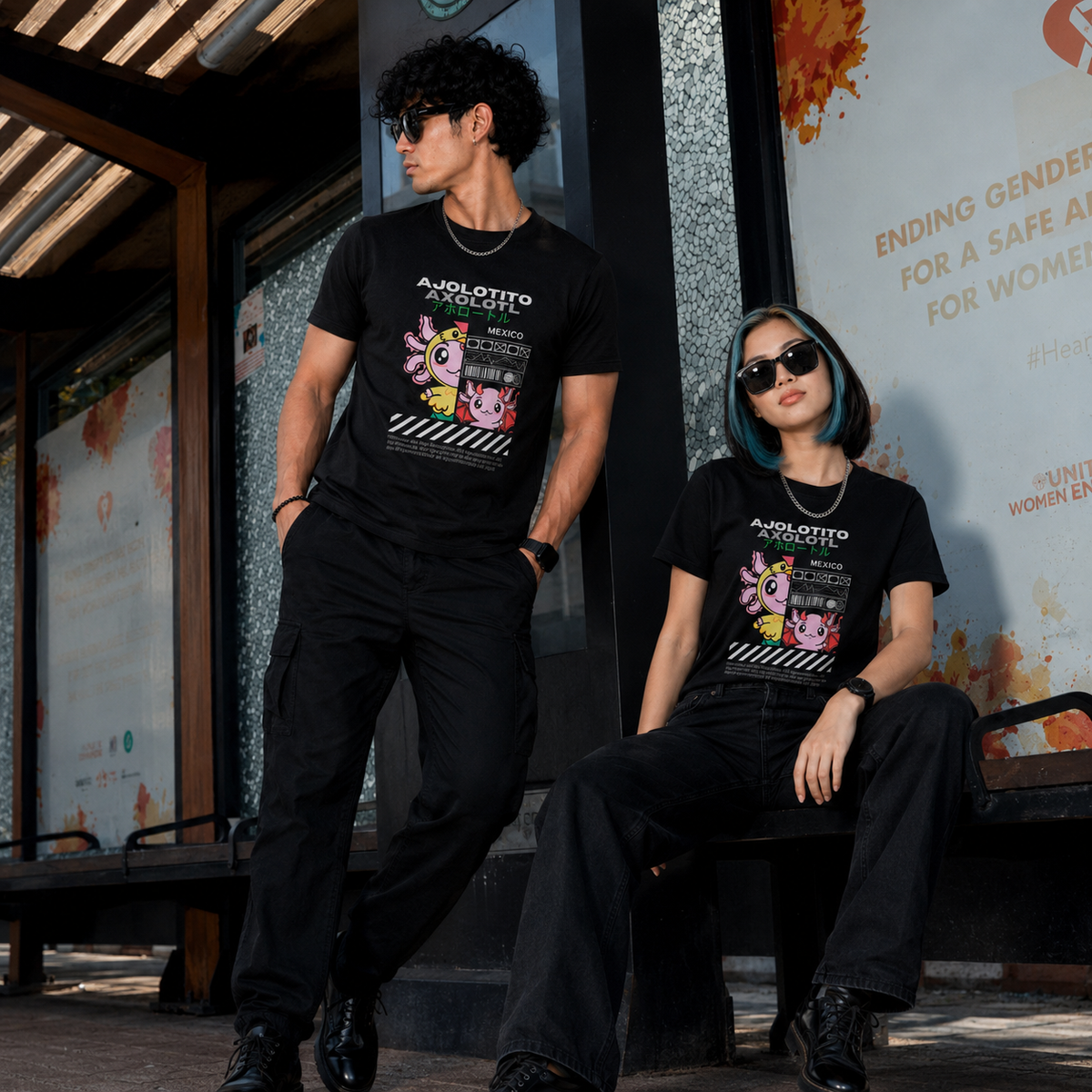 Playera Ajolotito Axolotl