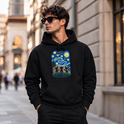 Hoodie Amigos Bajo La Noche Estrellada