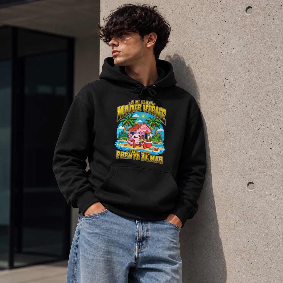 Hoodie Ajolotito Mi Playa