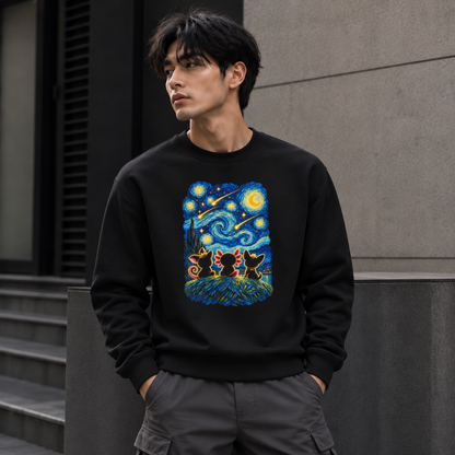 Sudadera Amigos Bajo La Noche Estrellada