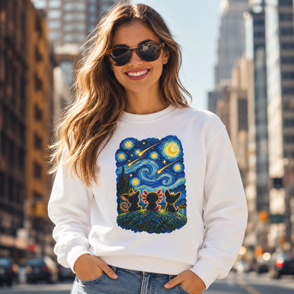 Sudadera Amigos Bajo La Noche Estrellada