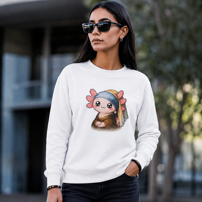Sudadera Ajolotito Perla Rosa Unisex