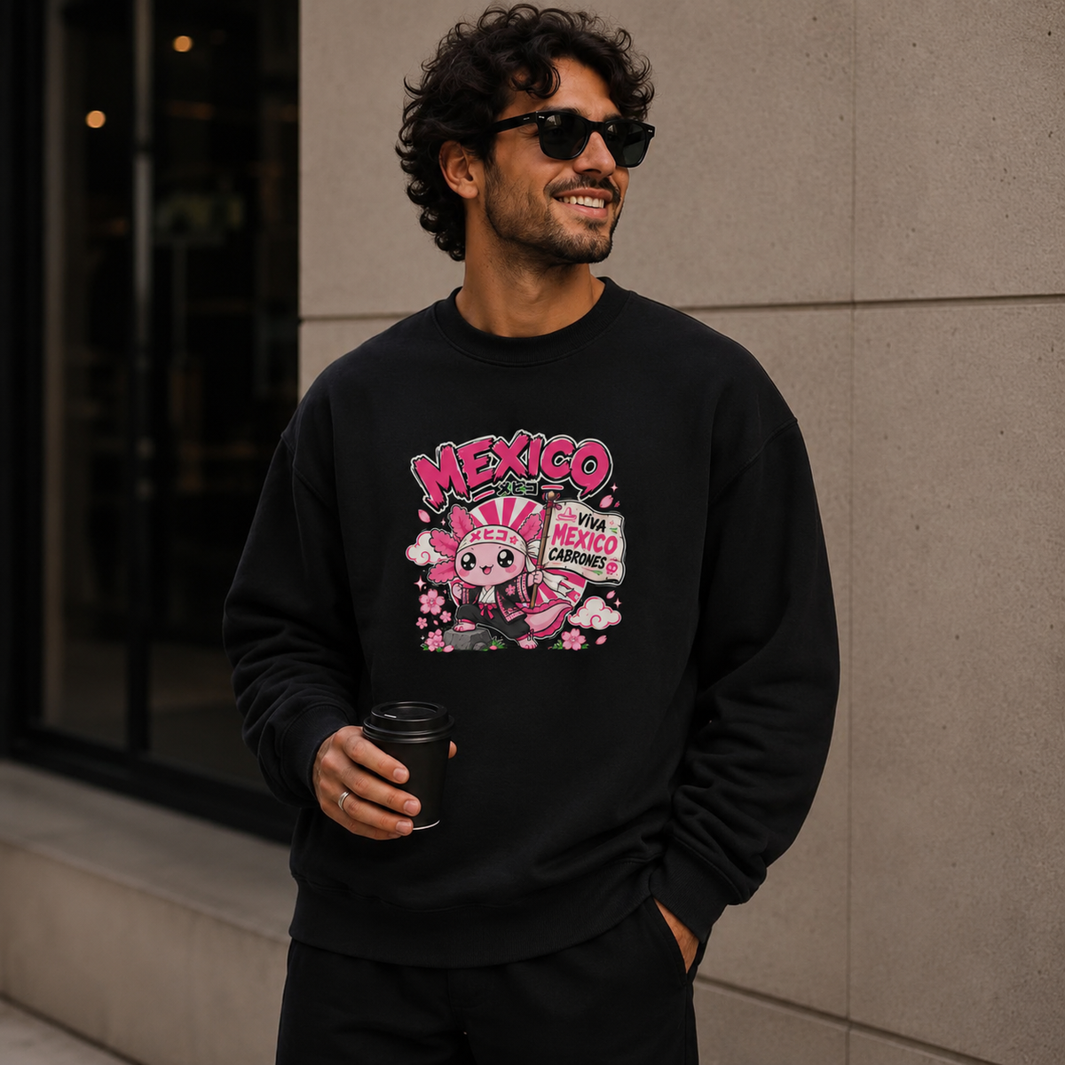 Sudadera Ajolotito Tokio Mexa Unisex