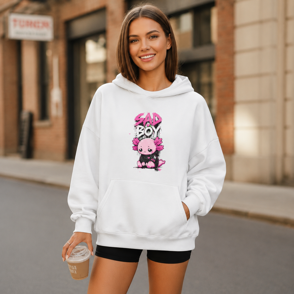 Hoodie Ajolotito Sad Boy Unisex