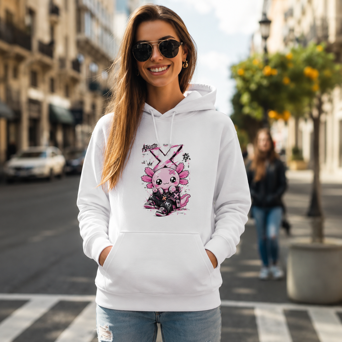 Hoodie Ajolotito Urbano Unisex