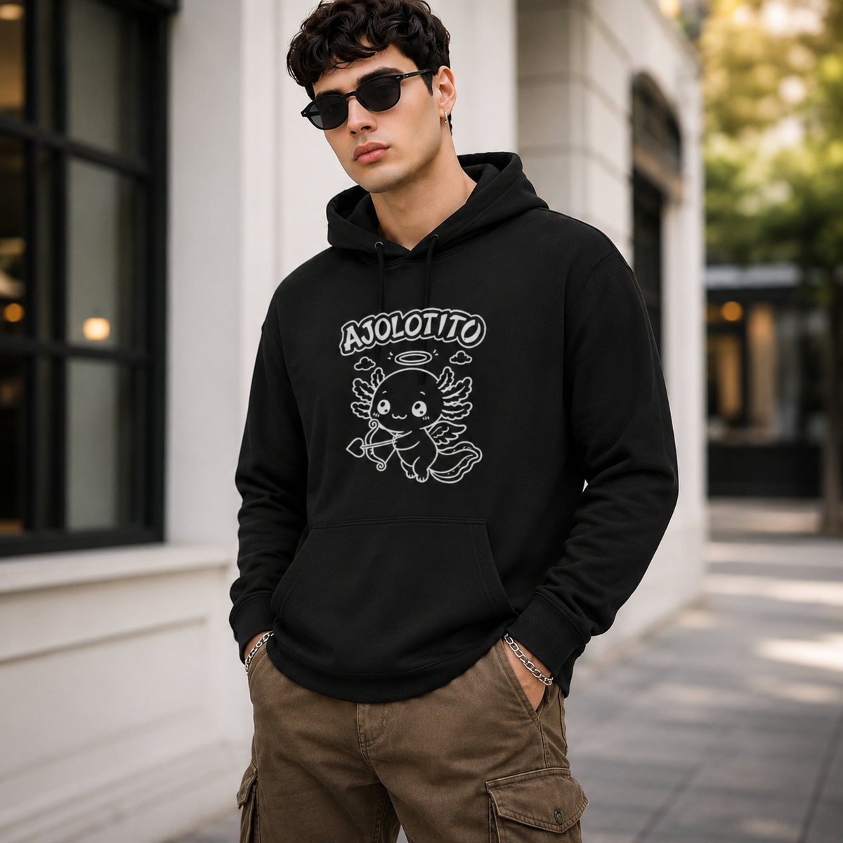 Hoodie Ajolotito Cupido Unisex
