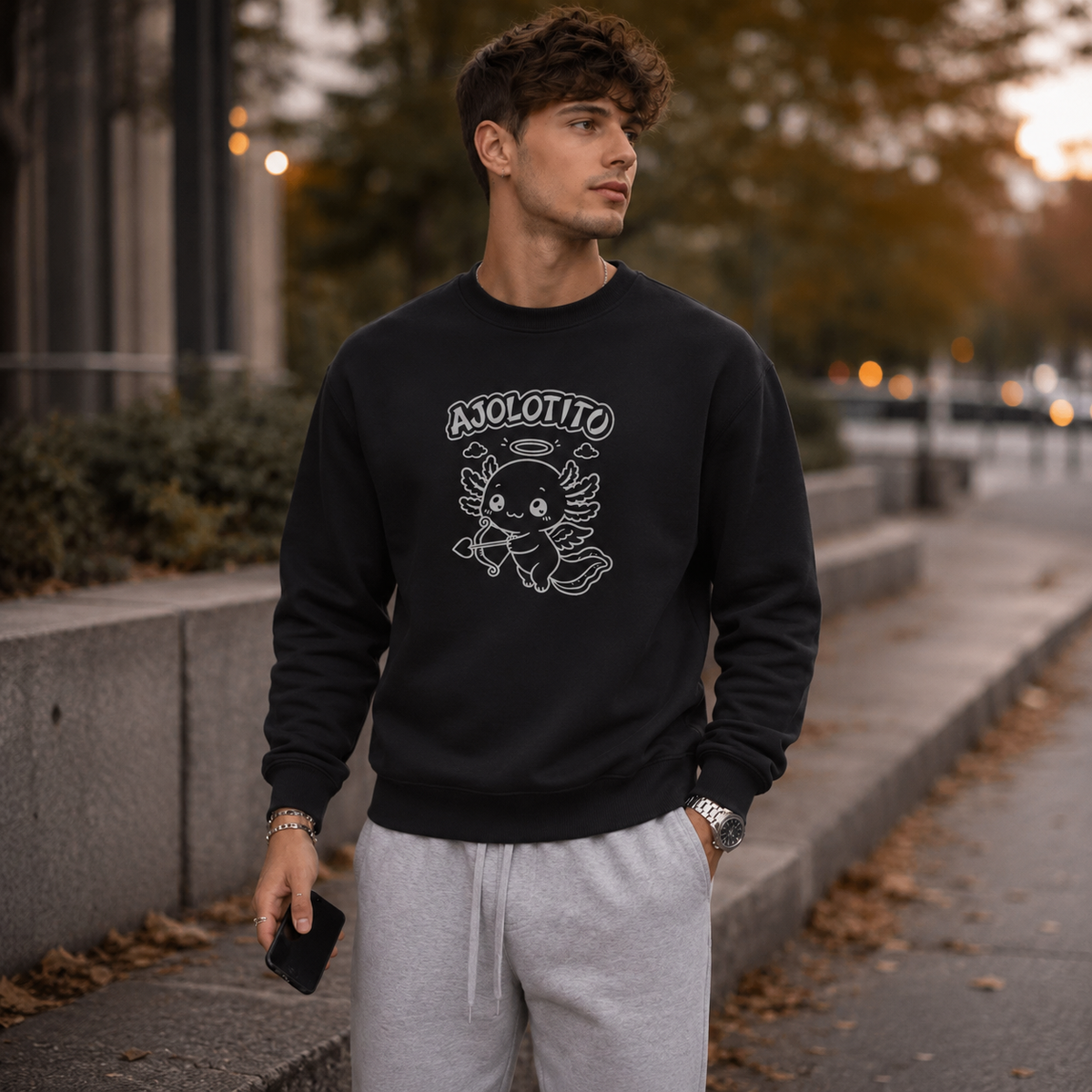 Sudadera Ajolotito Cupido Unisex