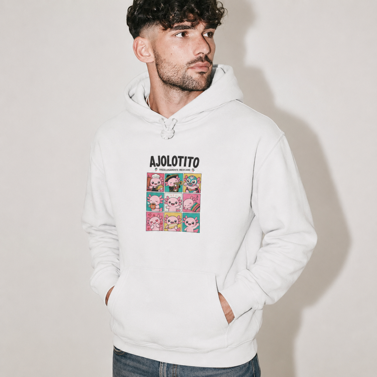 Hoodie Ajolotito Mexicano Unisex