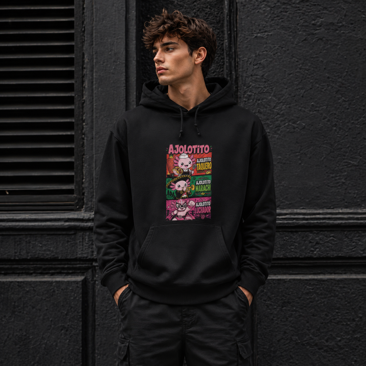 Hoodie Ajolotito Personajes Unisex