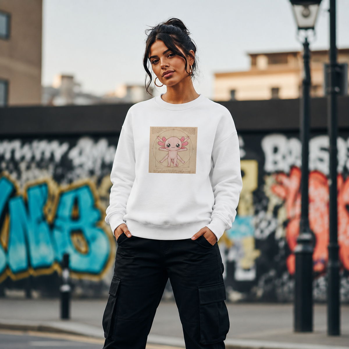 Sudadera Ajolotito Vitruvio Unisex