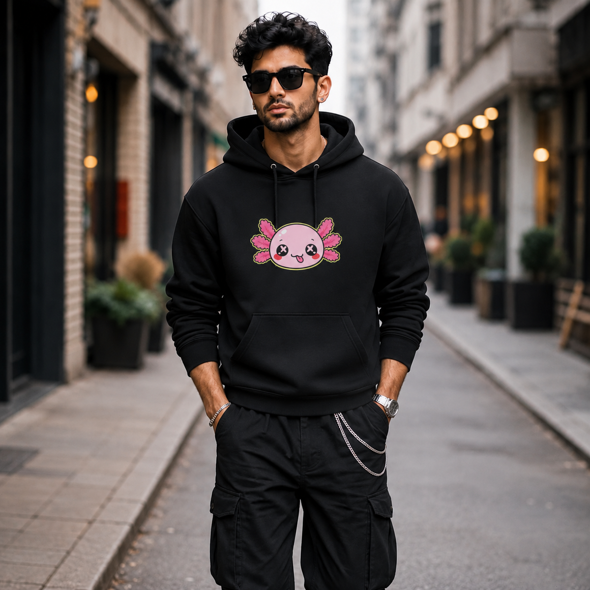 Hoodie Ajolotito Emoji Unisex