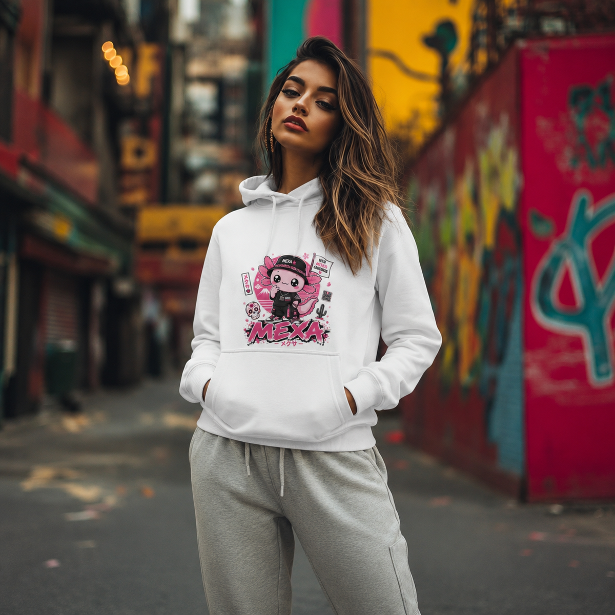 Hoodie Ajolotito Mexa Unisex
