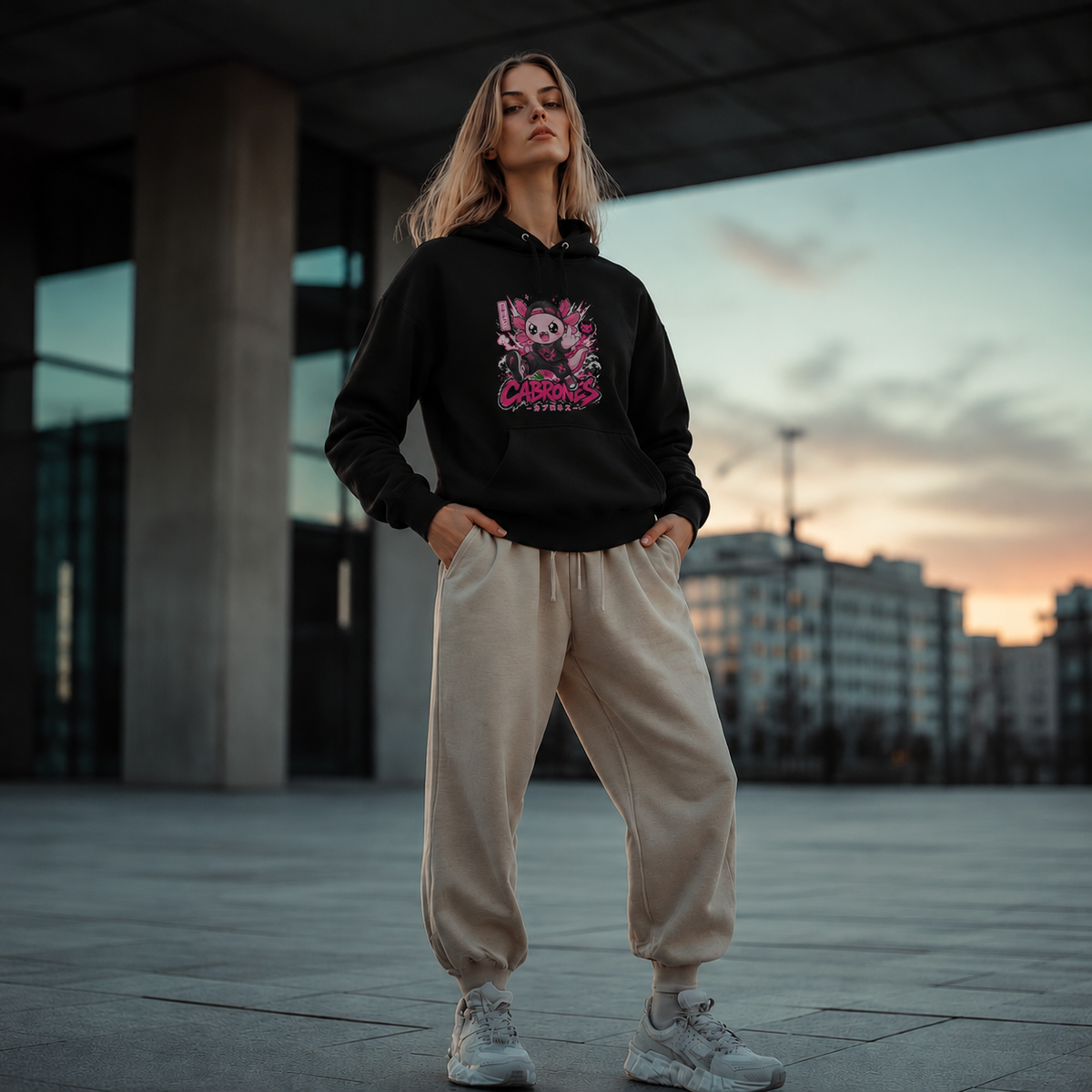 Hoodie Ajolotito Cabrones Unisex