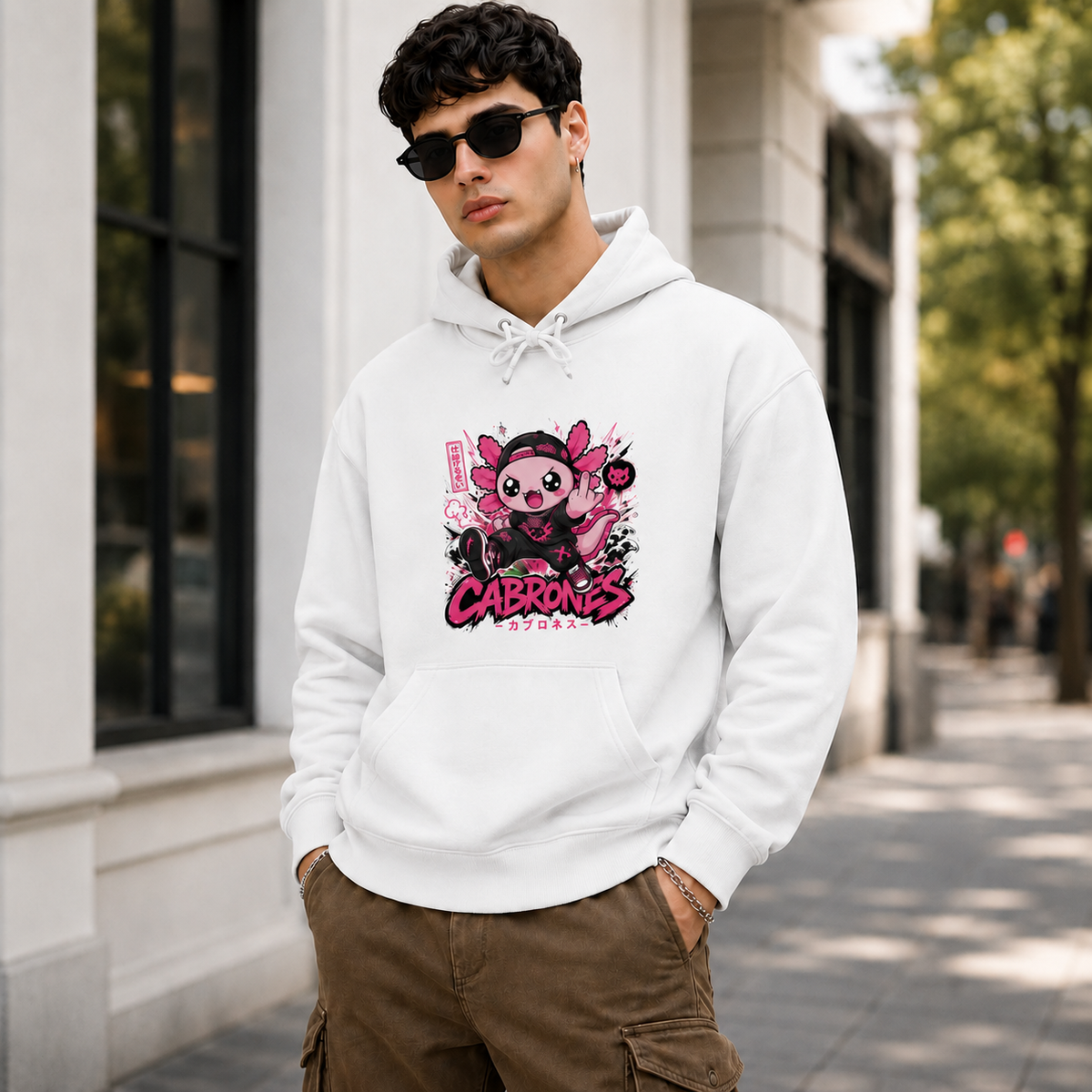 Hoodie Ajolotito Cabrones Unisex