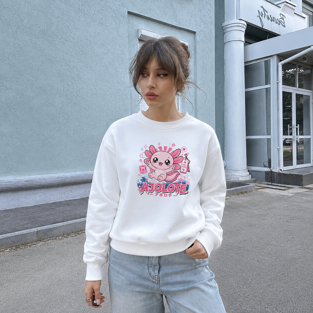 Sudadera Ajolotito Tokio Unisex