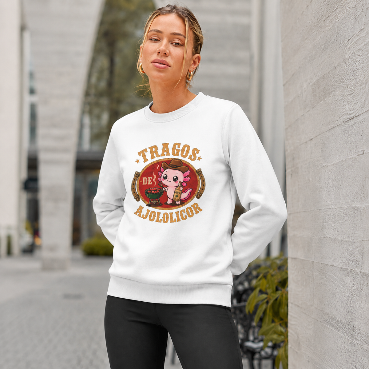 Sudadera Ajolotito Tragos De Ajololicor Unisex
