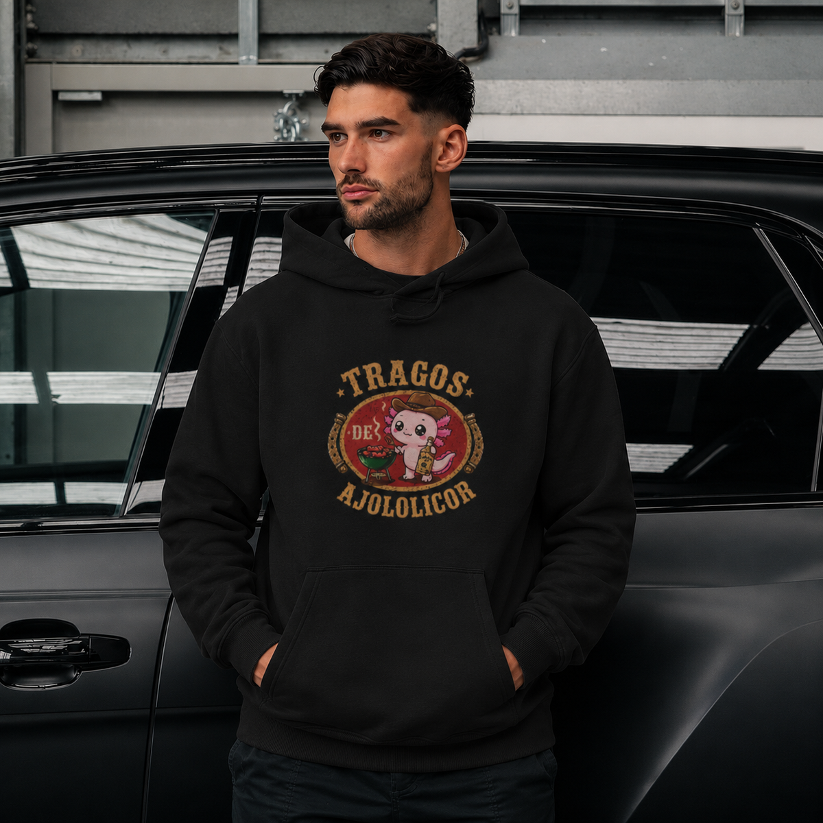 Hoodie Ajolotito Tragos De Ajololicor Unisex