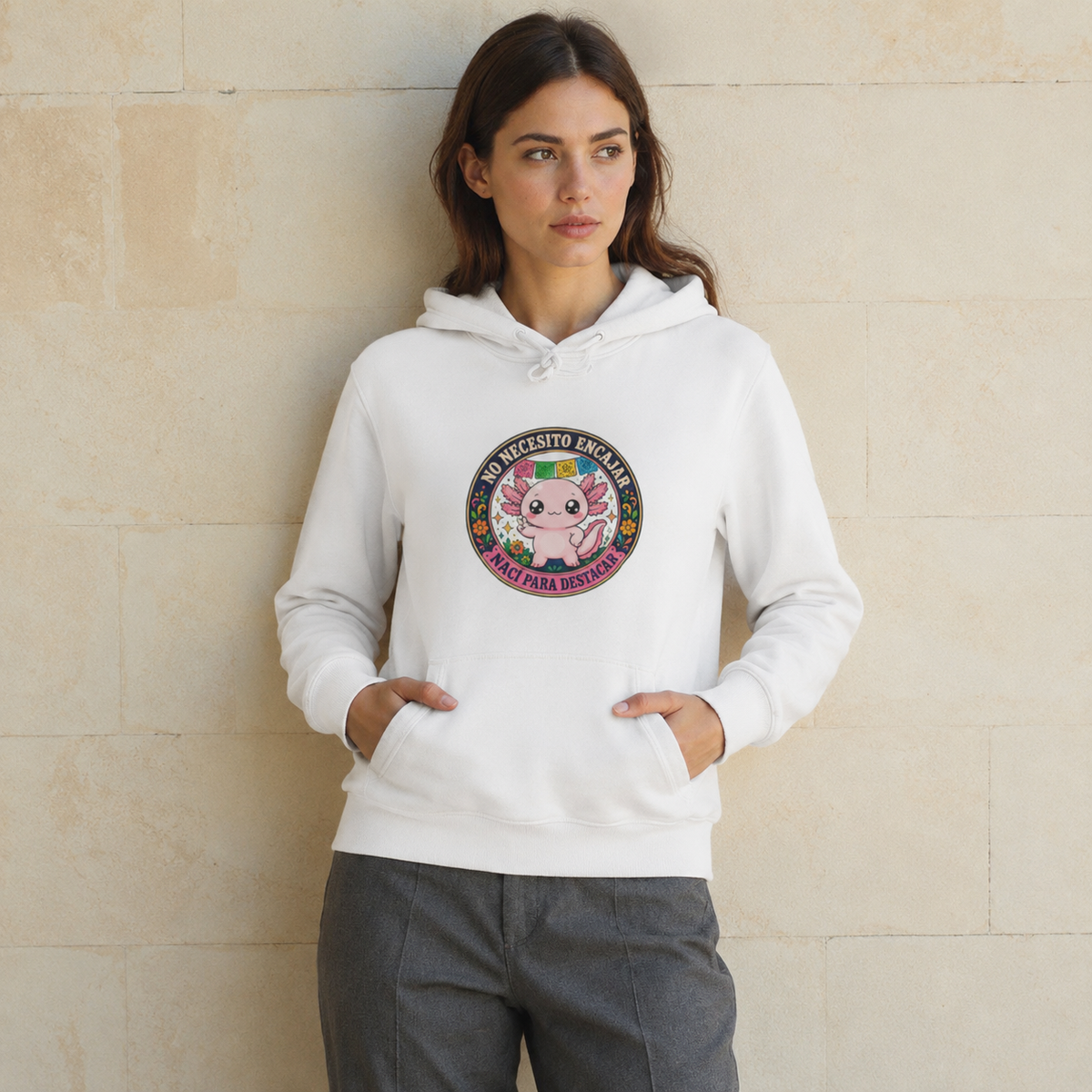 Hoodie Ajolotito Nací Para Destacar Unisex