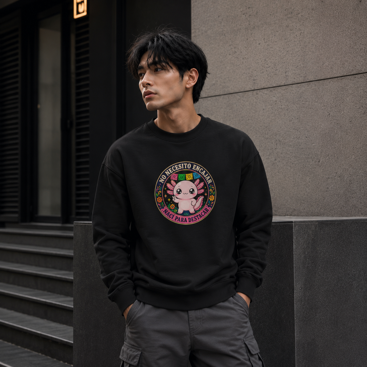 Sudadera Ajolotito Nací Para Destacar Unisex