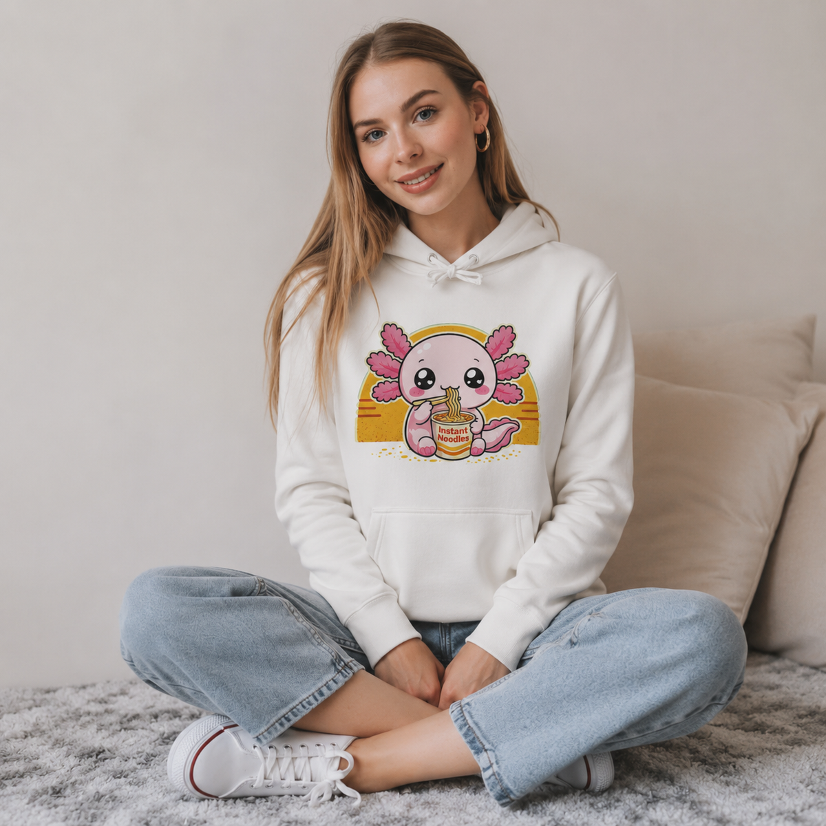 Hoodie Ajolotito Instant Noodles Unisex