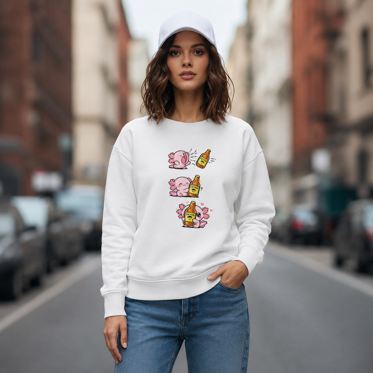 Sudadera Ajolotito Chela Unisex