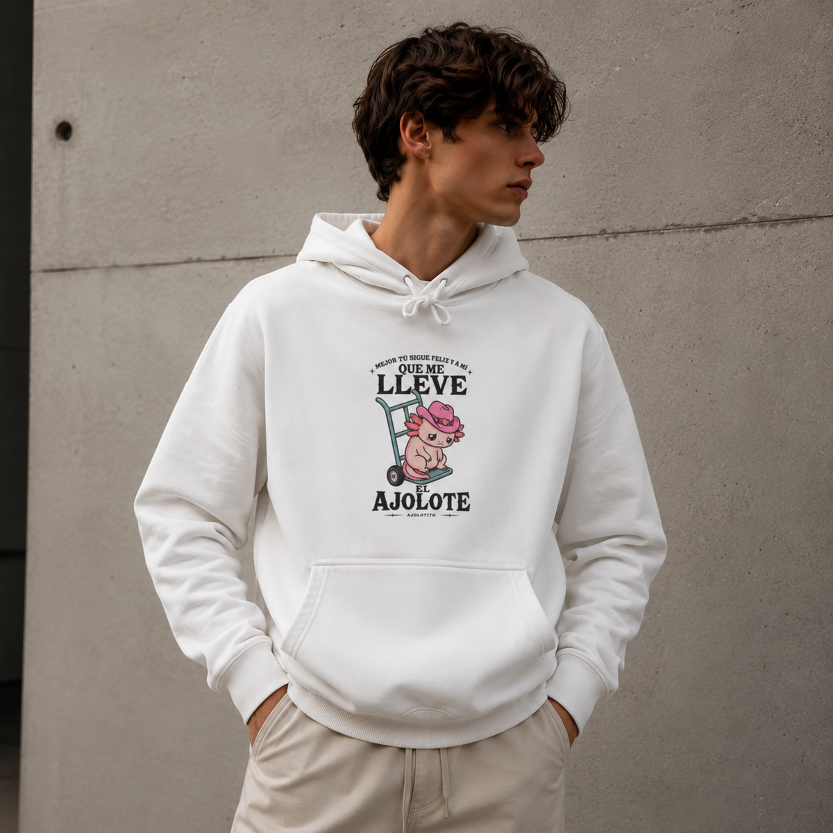 Hoodie Ajolotito Que Me Lleve Unisex
