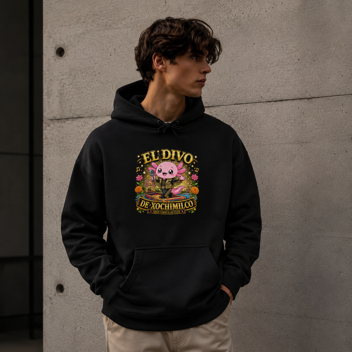 Hoodie Ajolotito El Divo Unisex