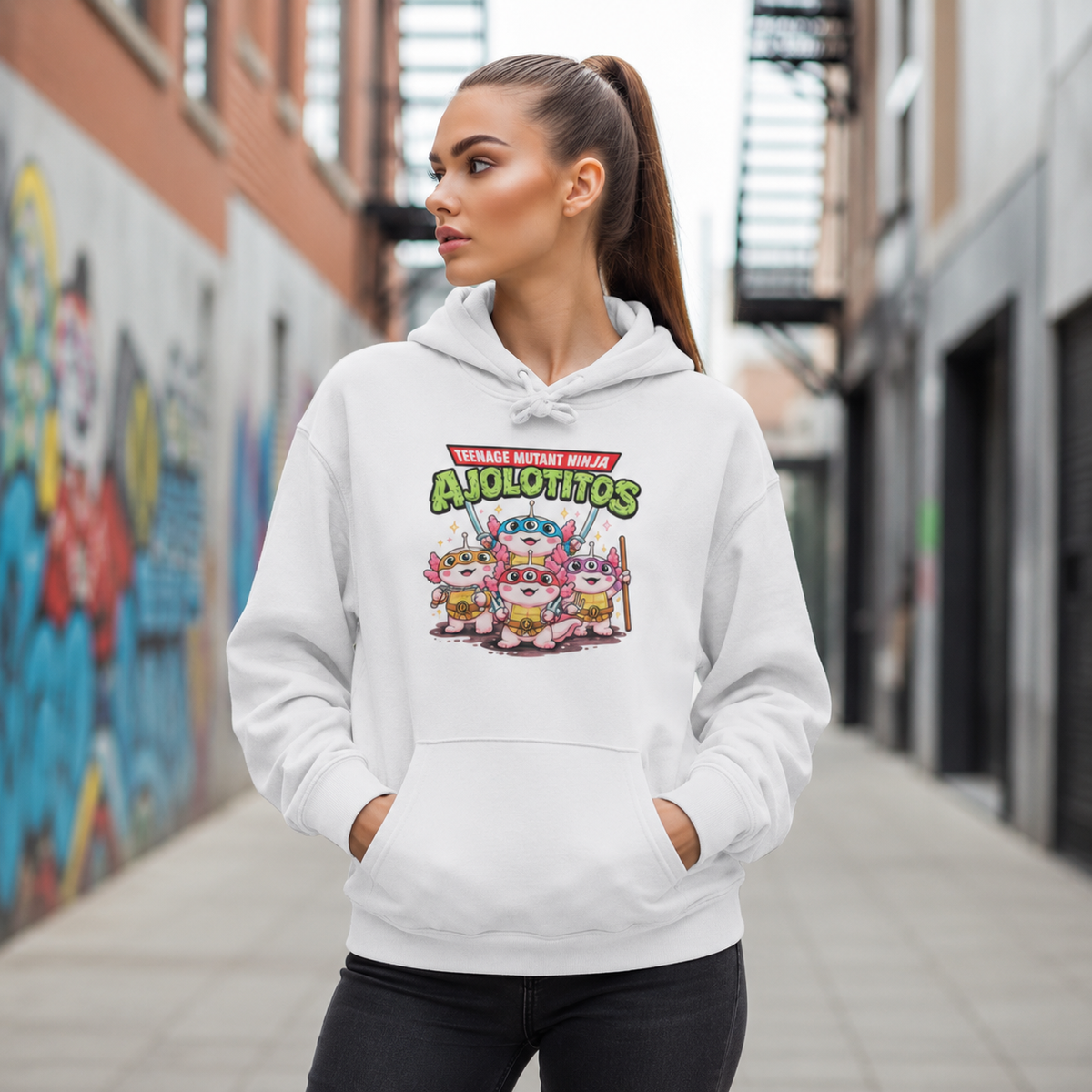 Hoodie Ajolotito Marcianito Unisex
