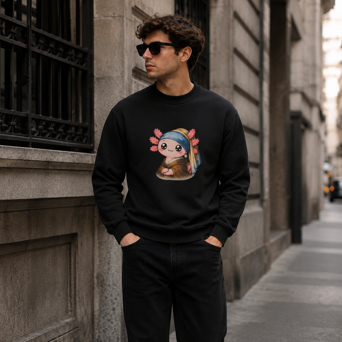 Sudadera Ajolotito Perla Rosa Unisex
