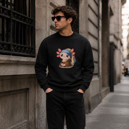 Sudadera Ajolotito Perla Rosa Unisex