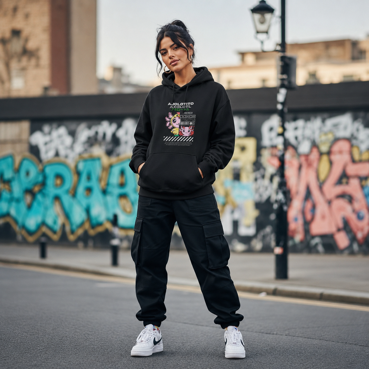 Hoodie Ajolotito Axolotl Unisex