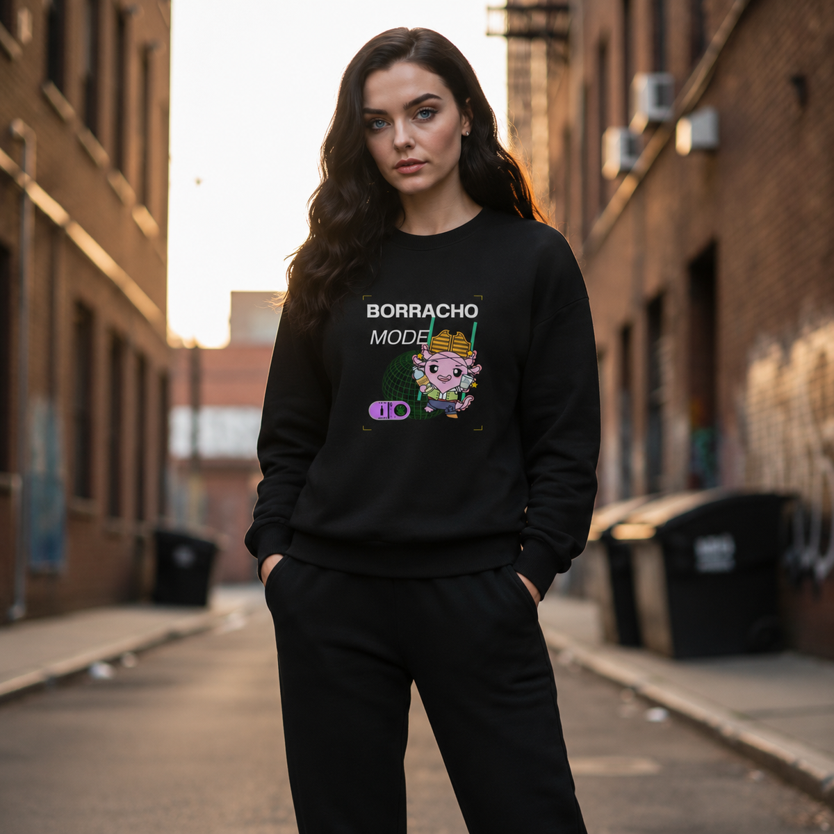 Sudadera Ajolotito Borracho Unisex