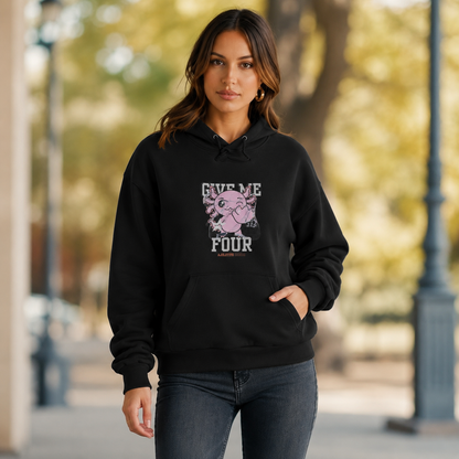 Hoodie Ajolotito Give Me Four Unisex