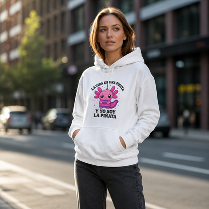 Hoodie Ajolotito Soy La Piñata Unisex