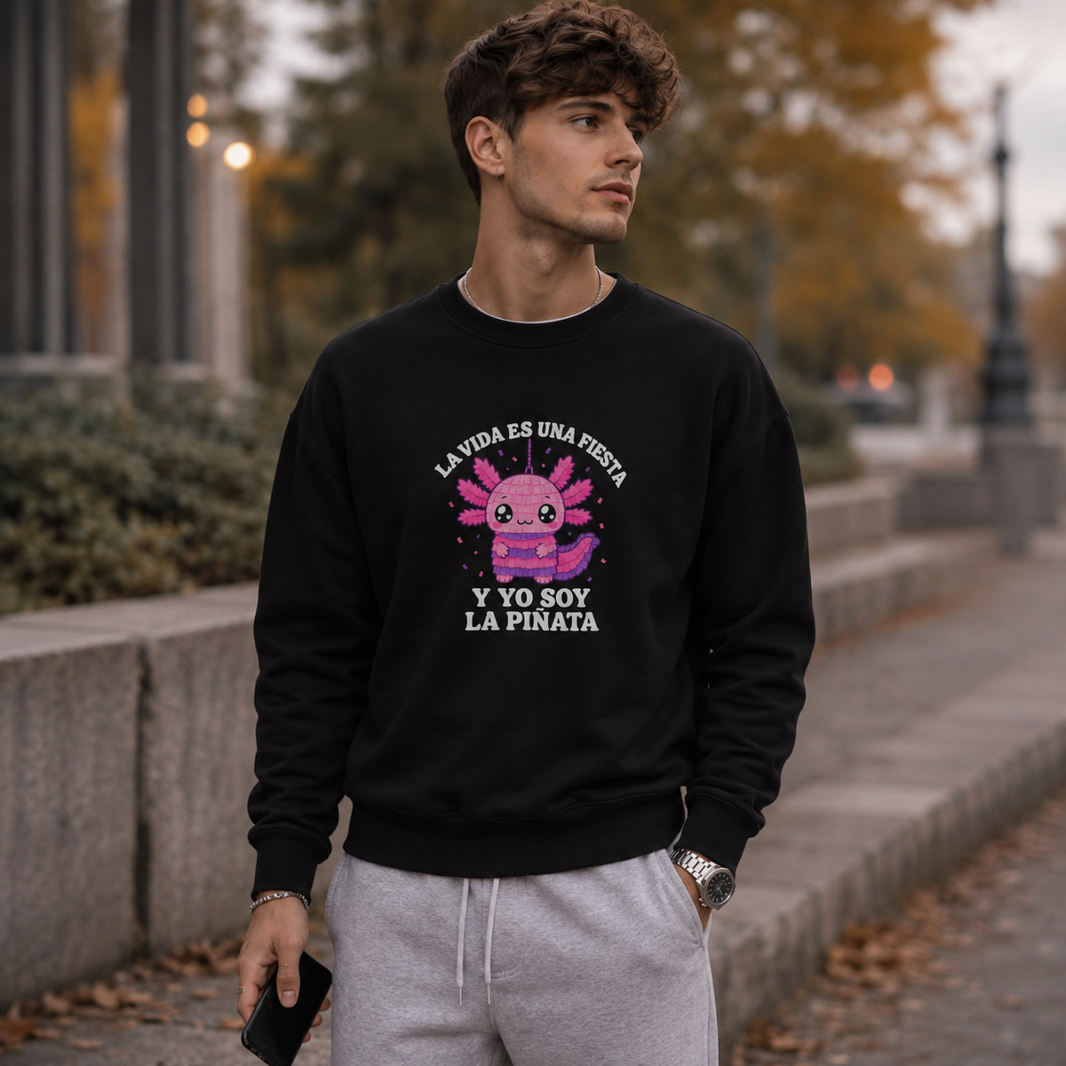 Sudadera Ajolotito Soy La Piñata Unisex