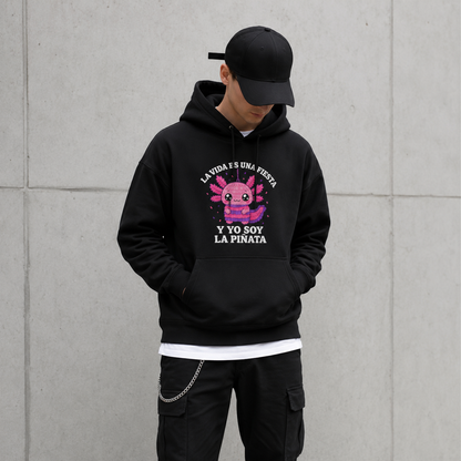 Hoodie Ajolotito Soy La Piñata Unisex
