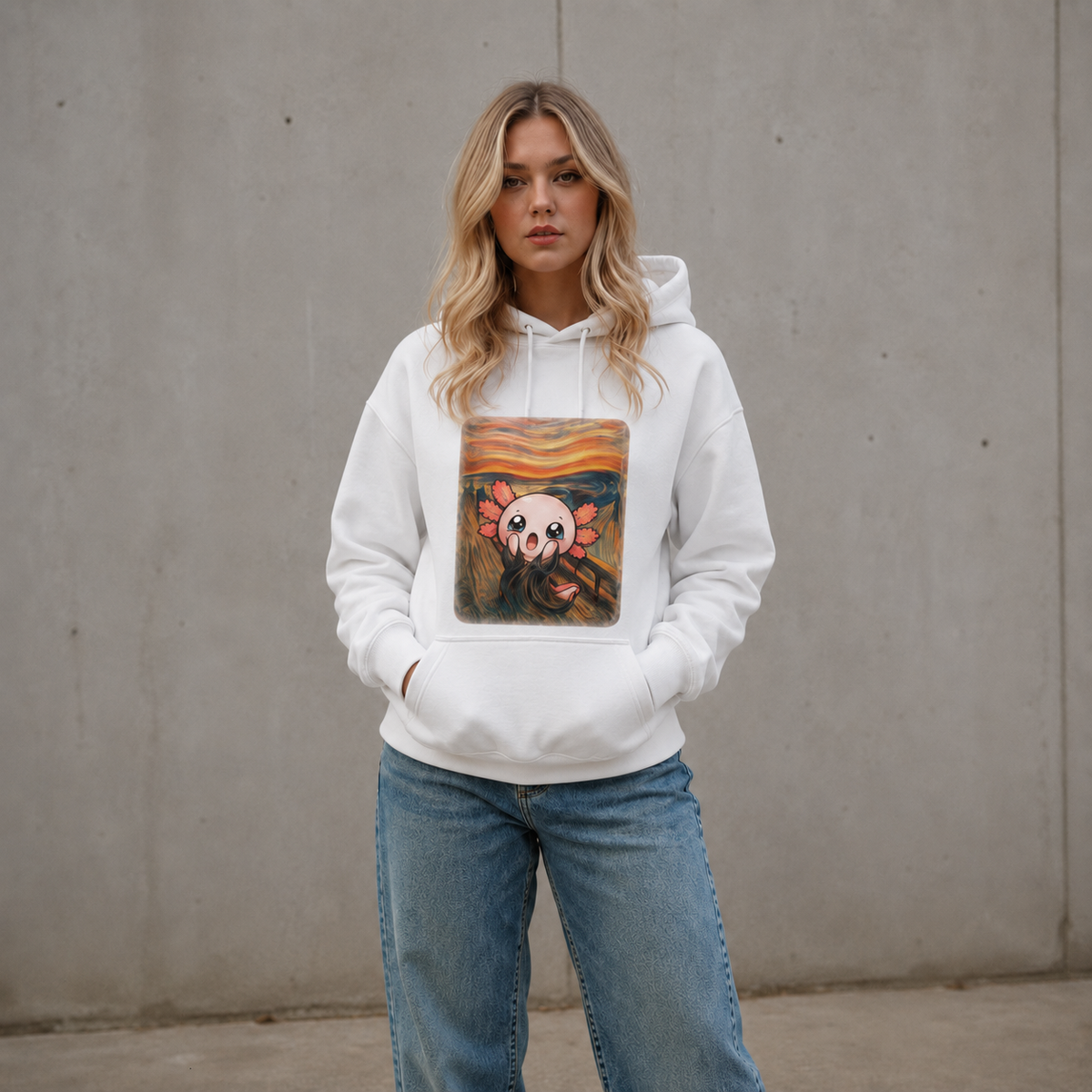 Hoodie Ajolotito Ajologrito Unisex