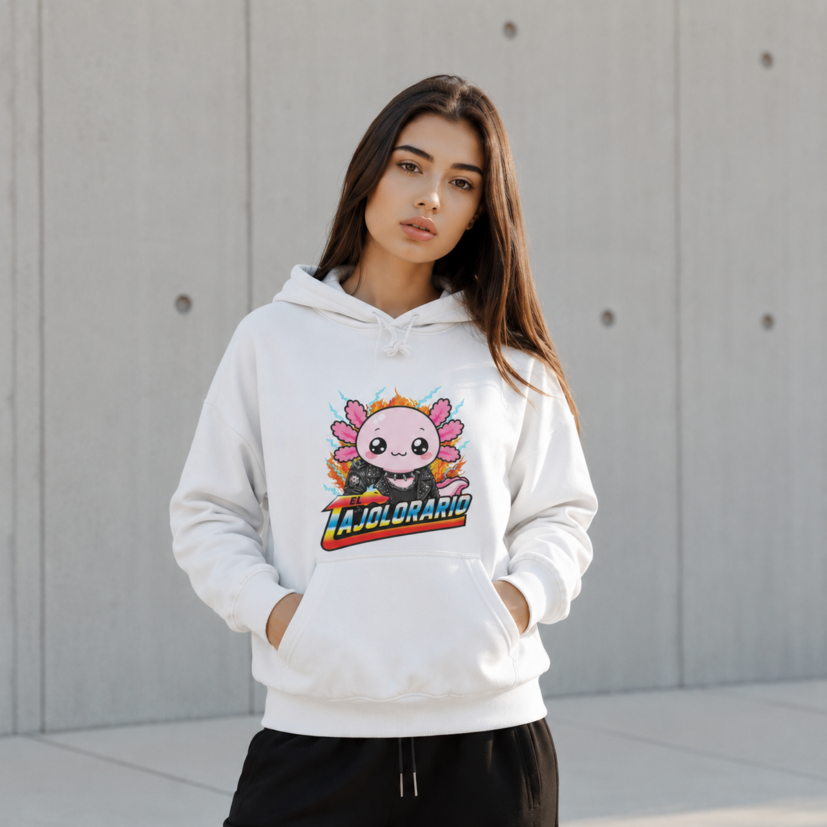 Hoodie Ajolotito Ajolorario Unisex