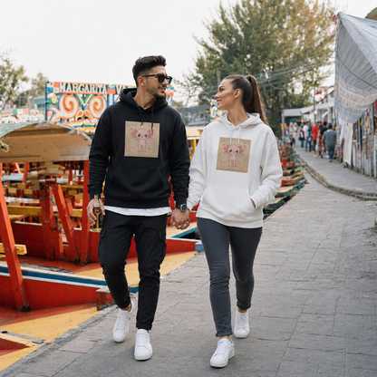 Hoodie Ajolotito Vitruvio Unisex