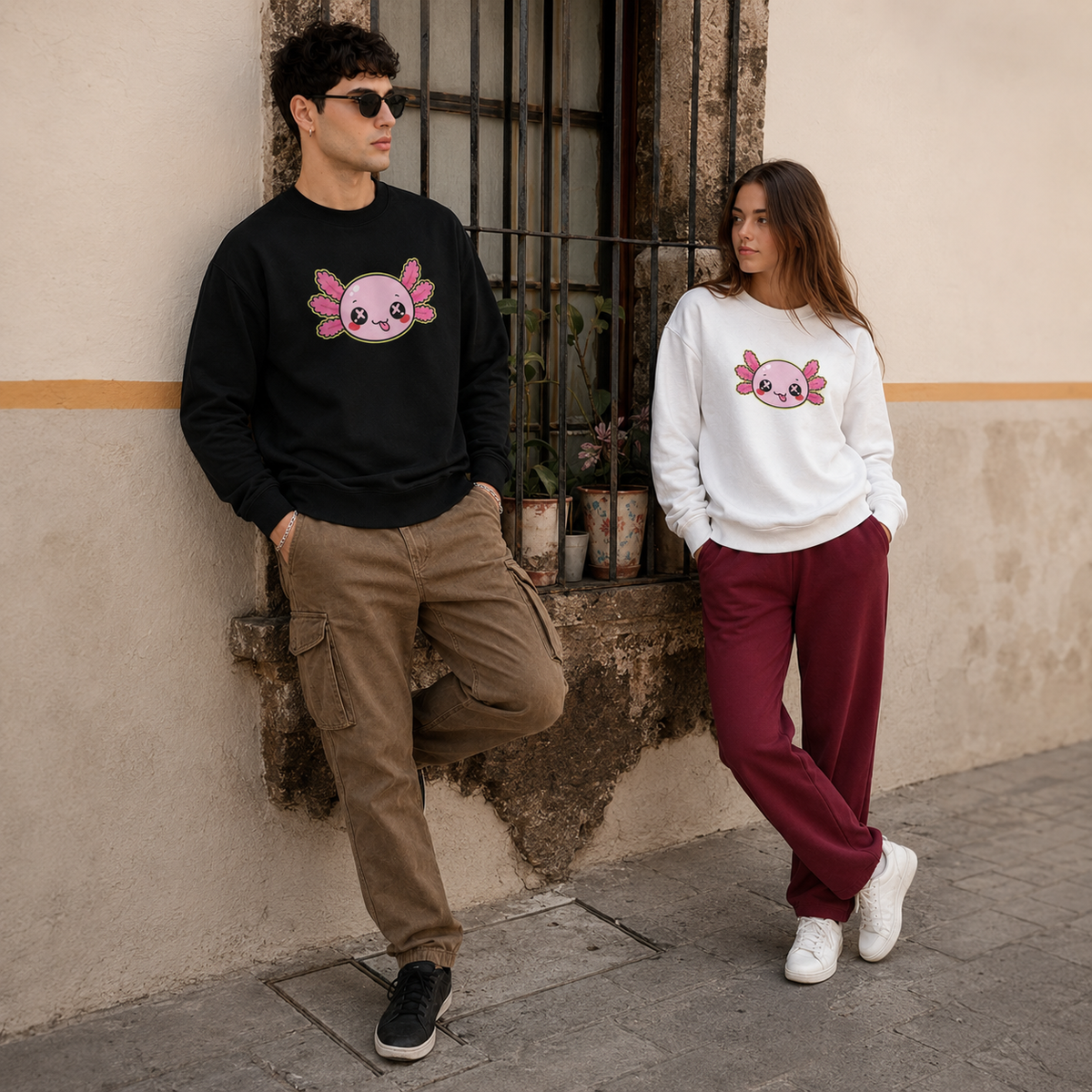 Sudadera Ajolotito Emoji Unisex
