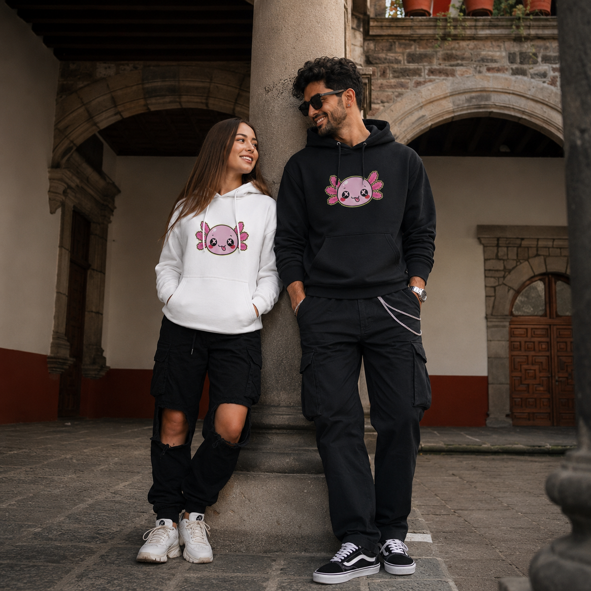 Hoodie Ajolotito Emoji Unisex