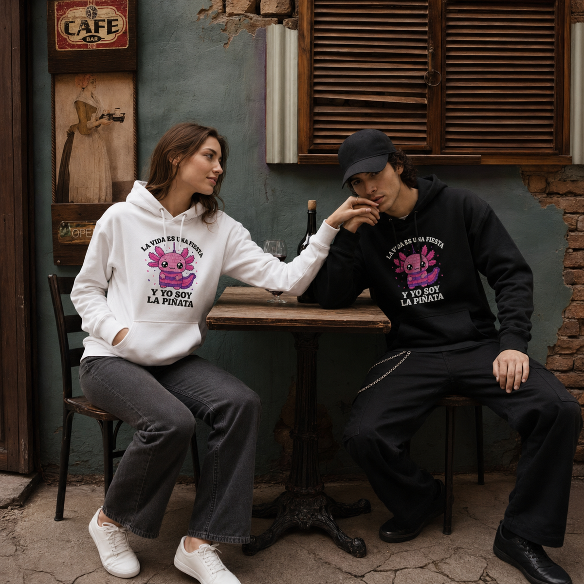 Hoodie Ajolotito Soy La Piñata Unisex