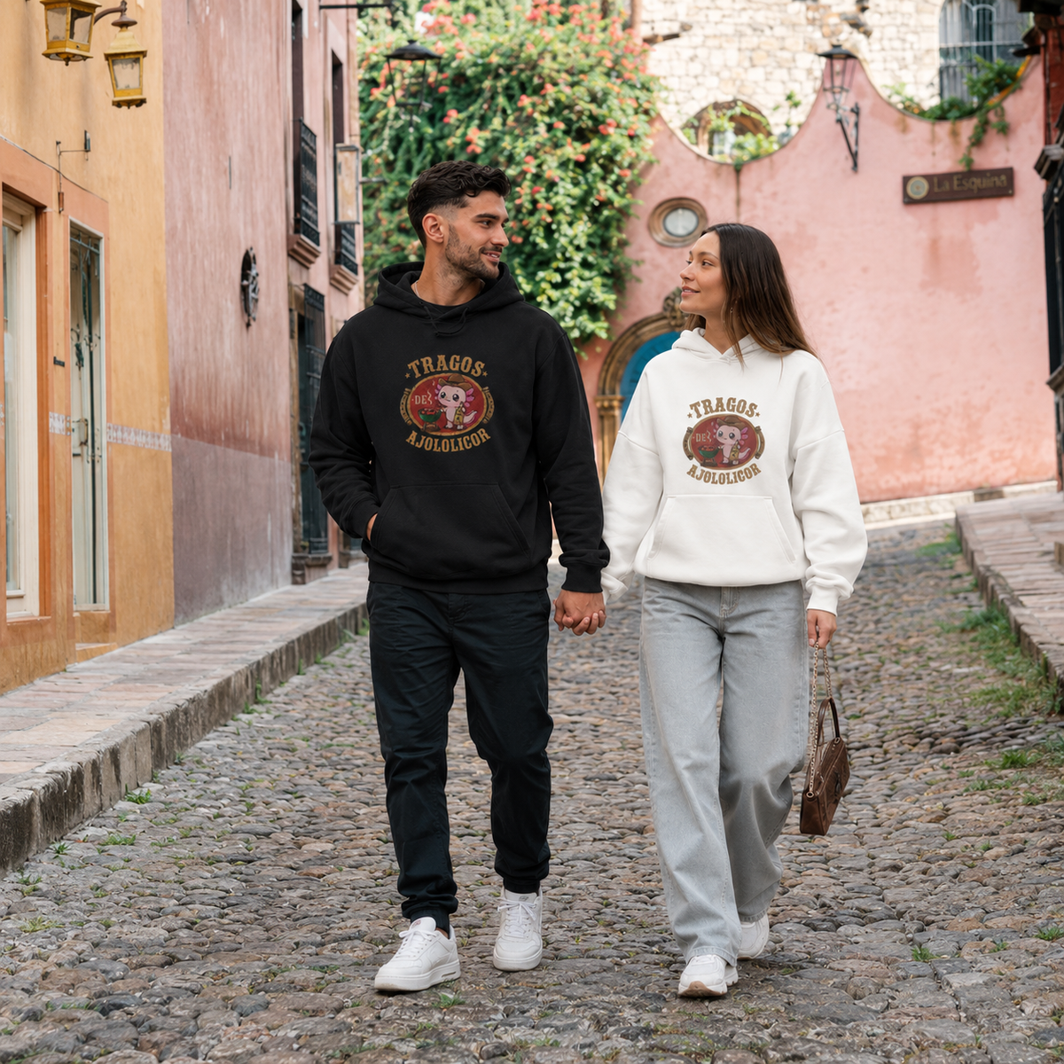 Hoodie Ajolotito Tragos De Ajololicor Unisex