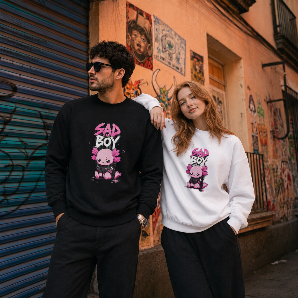 Sudadera Ajolotito Sad Boy Unisex