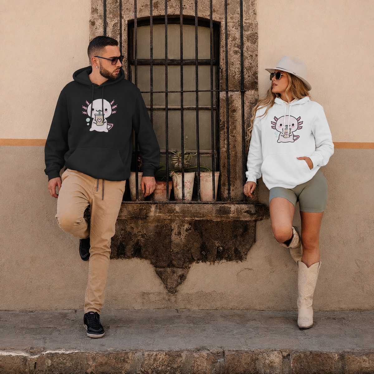 Hoodie Ajolote Bebiendo Xo The Monster