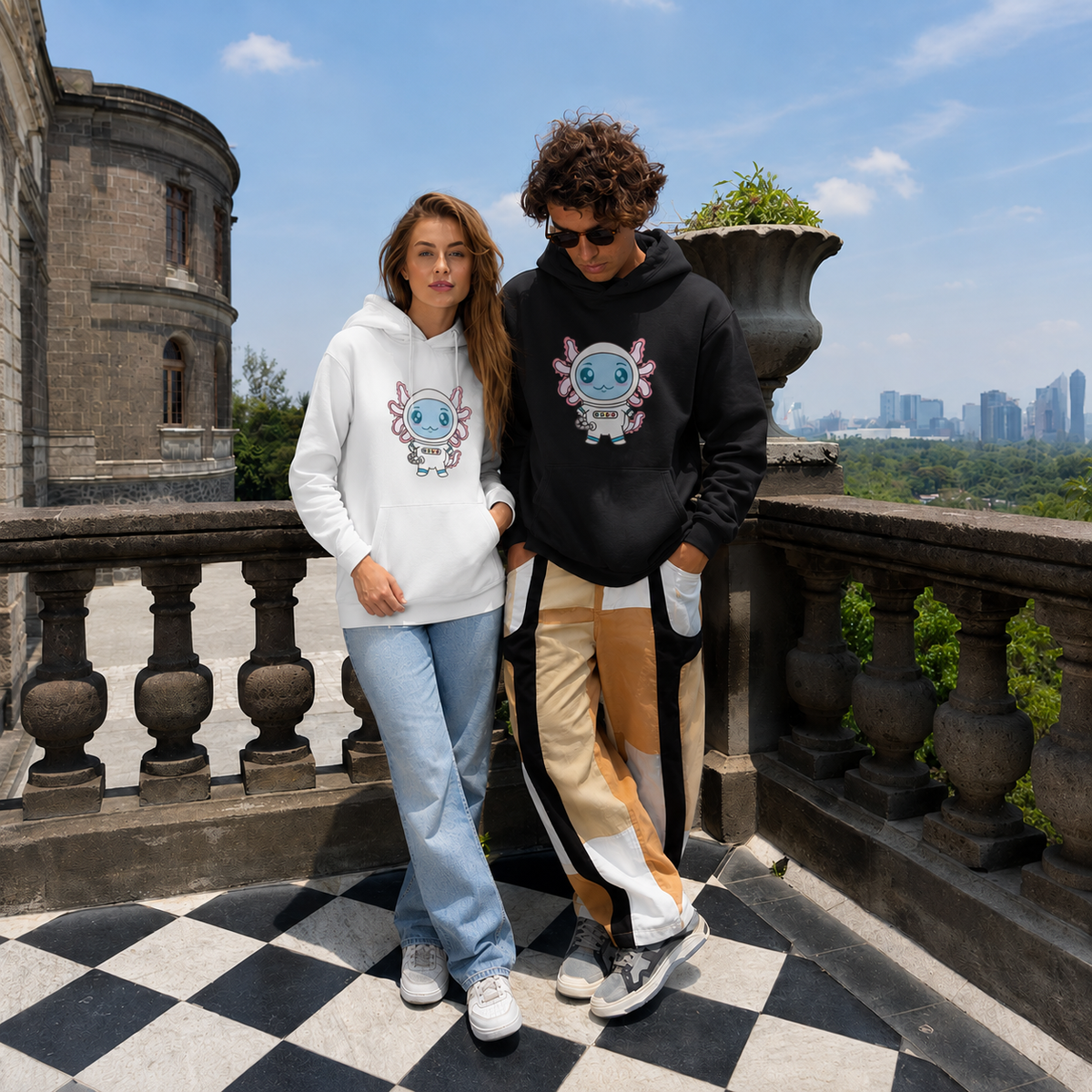 Hoodie Axolotzin Astronauta Ajolote Unisex