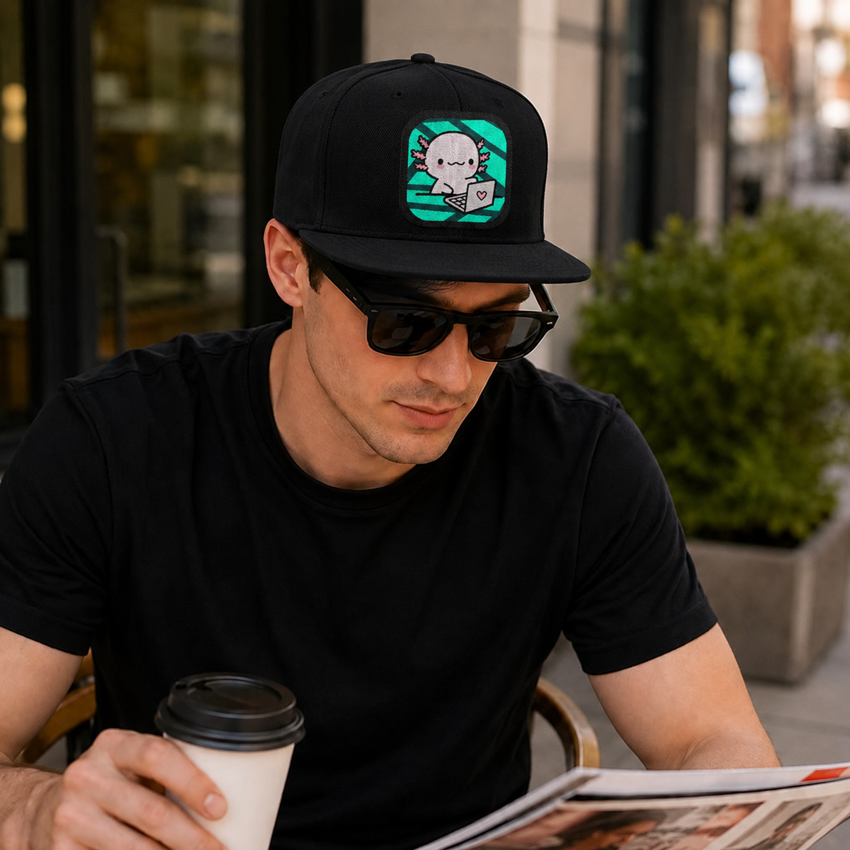 Gorra Unisex Plana Ajolote Trabajando Xo The Monster