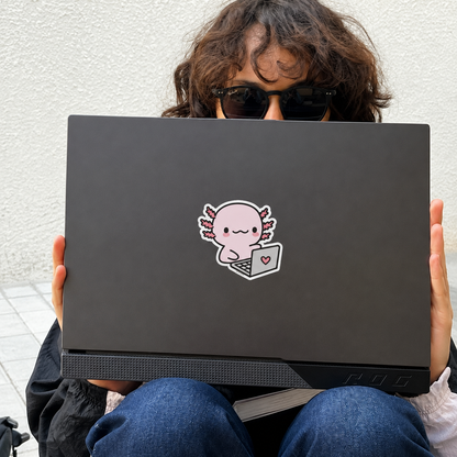 Sticker Ajolote Trabajando Xo The Monster